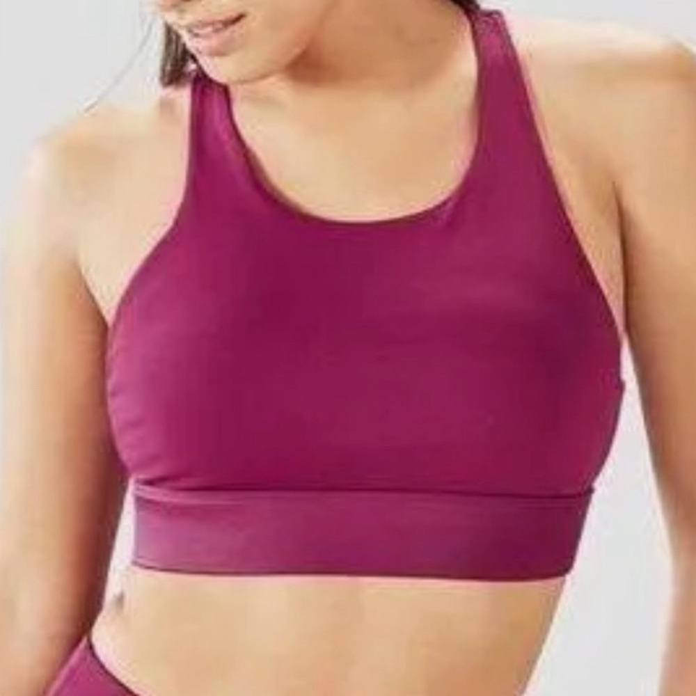 Fabletics High Impact Sports Bra- Medium/ Dark Rose